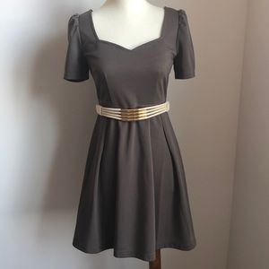 Pinky Girls Tokyo Light Brown Skater Dress Size S